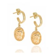 Ygieia Mini Hoop Earrings Gold Vermeil