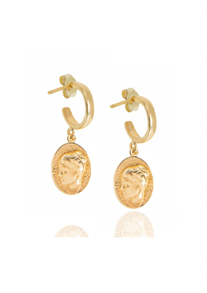 Ygieia Mini Hoop Earrings Gold Vermeil