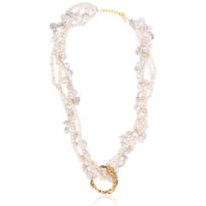 Full Moon Tangled Pearl Necklace