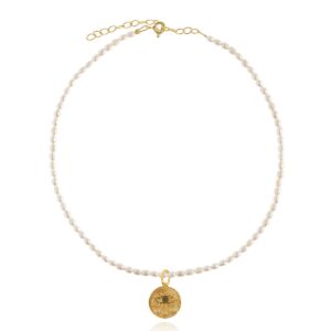 Kressida Mini Oval Pearl Necklace