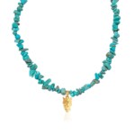 Týche Small Head Turquoise Necklace