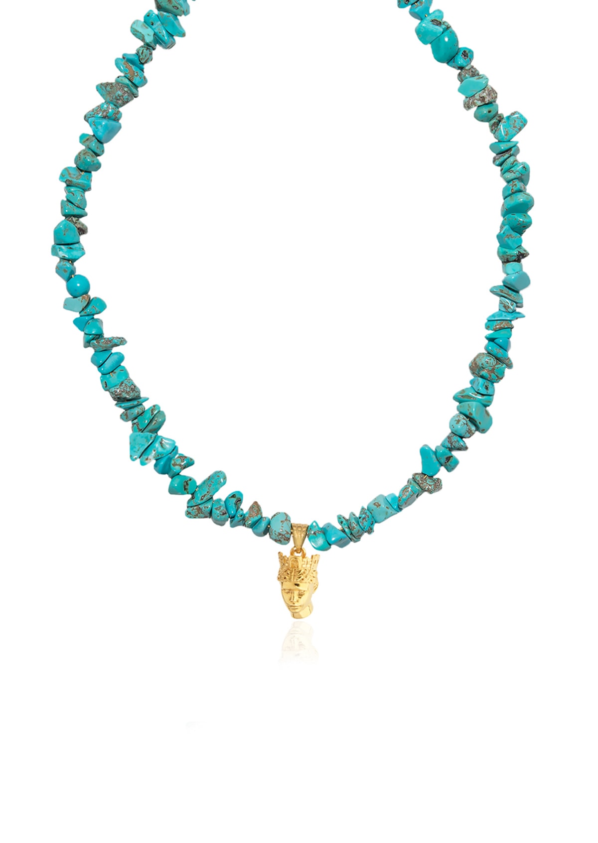 Týche Small Head Turquoise Necklace