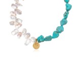 Athéna Pearl & Turquoise Necklace