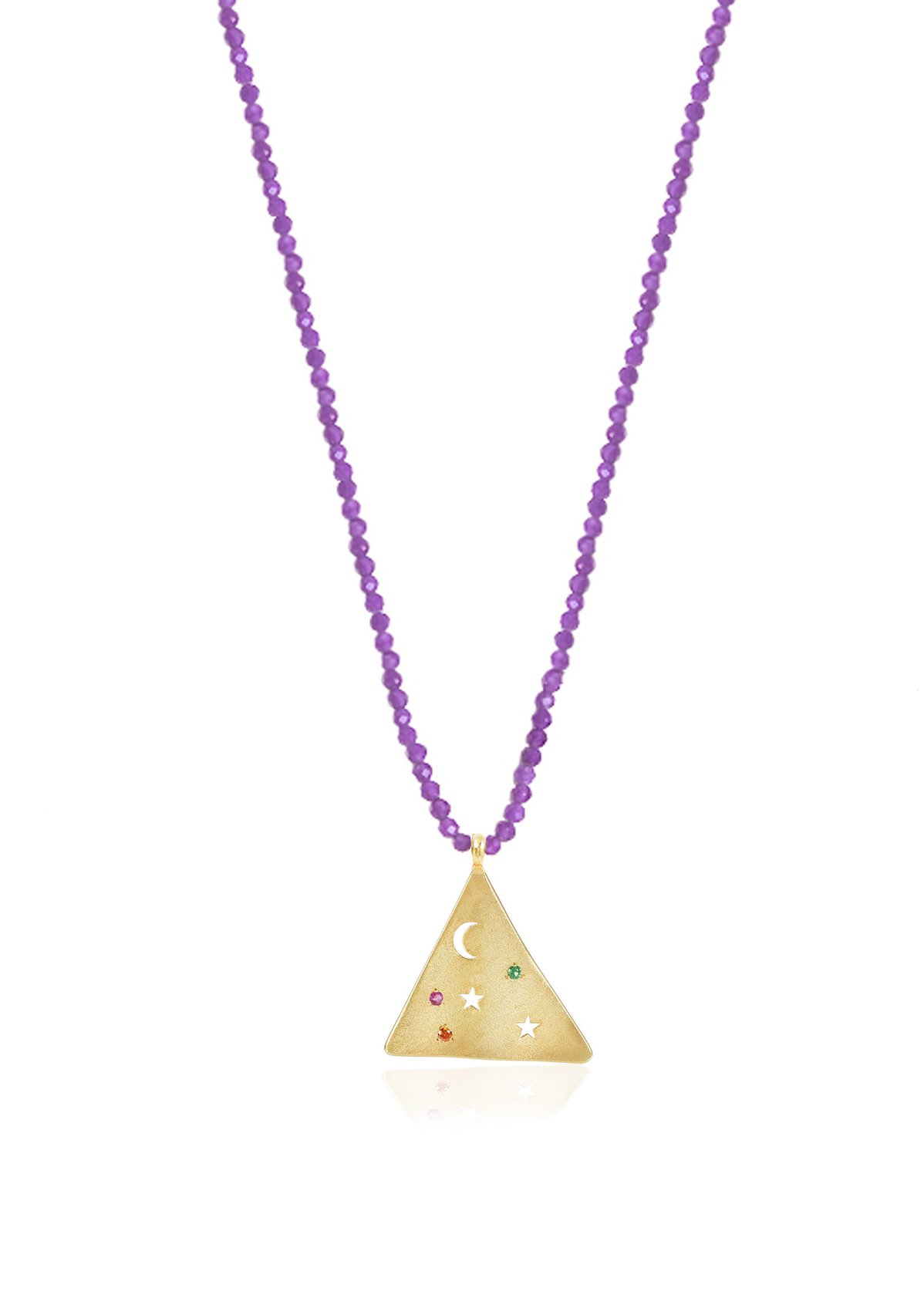 Melies Pyramis Large Purple Necklace