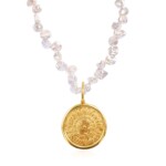 Shield of Achilles Statement Pearl Necklace