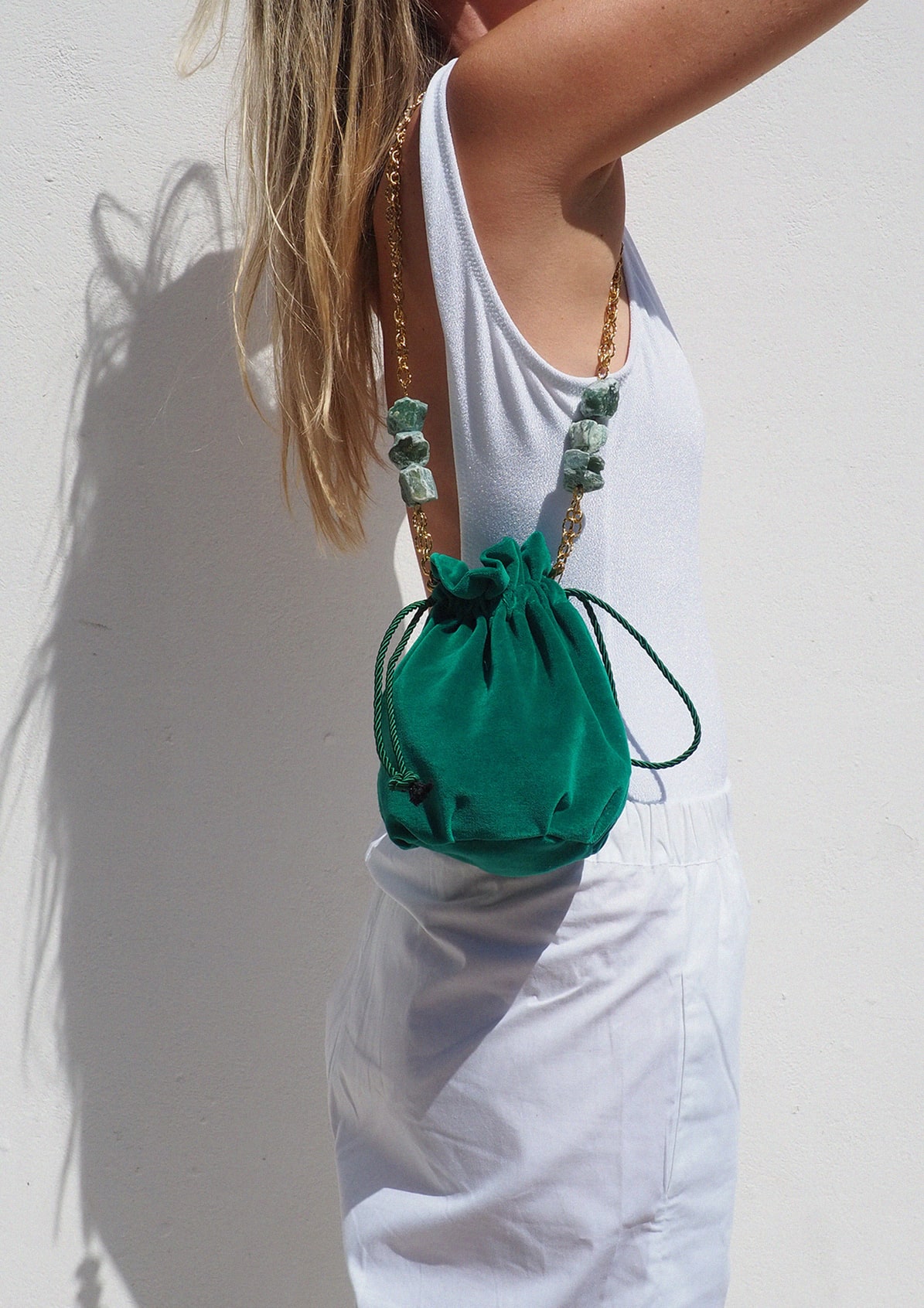 Emerald Velvet Mini Cloud Bag Bag Only