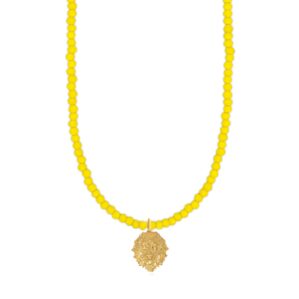Thireos Small Yellow Crystal Necklace