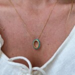 Luna Oval Turquoise Thin Chain