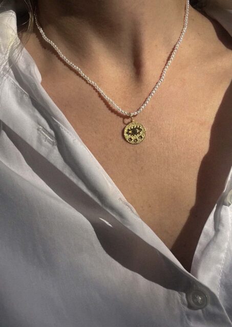 Mini Kressida Vintage Pearl Necklace