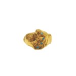 Kressida Signet Ring Turquoise Gold