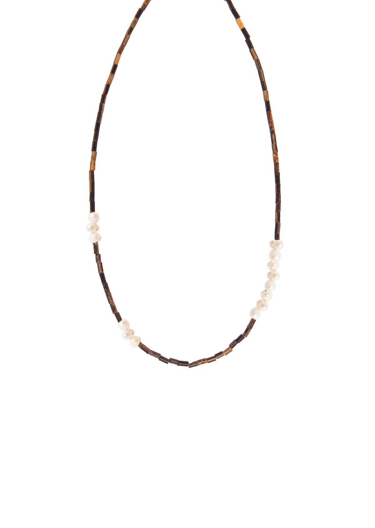 Tiger Eye Pearl Necklace