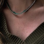 Bollywood Crystal Emerald Yarn Necklace