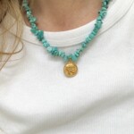 Athéna Howlite Turquoise Chunky Necklace