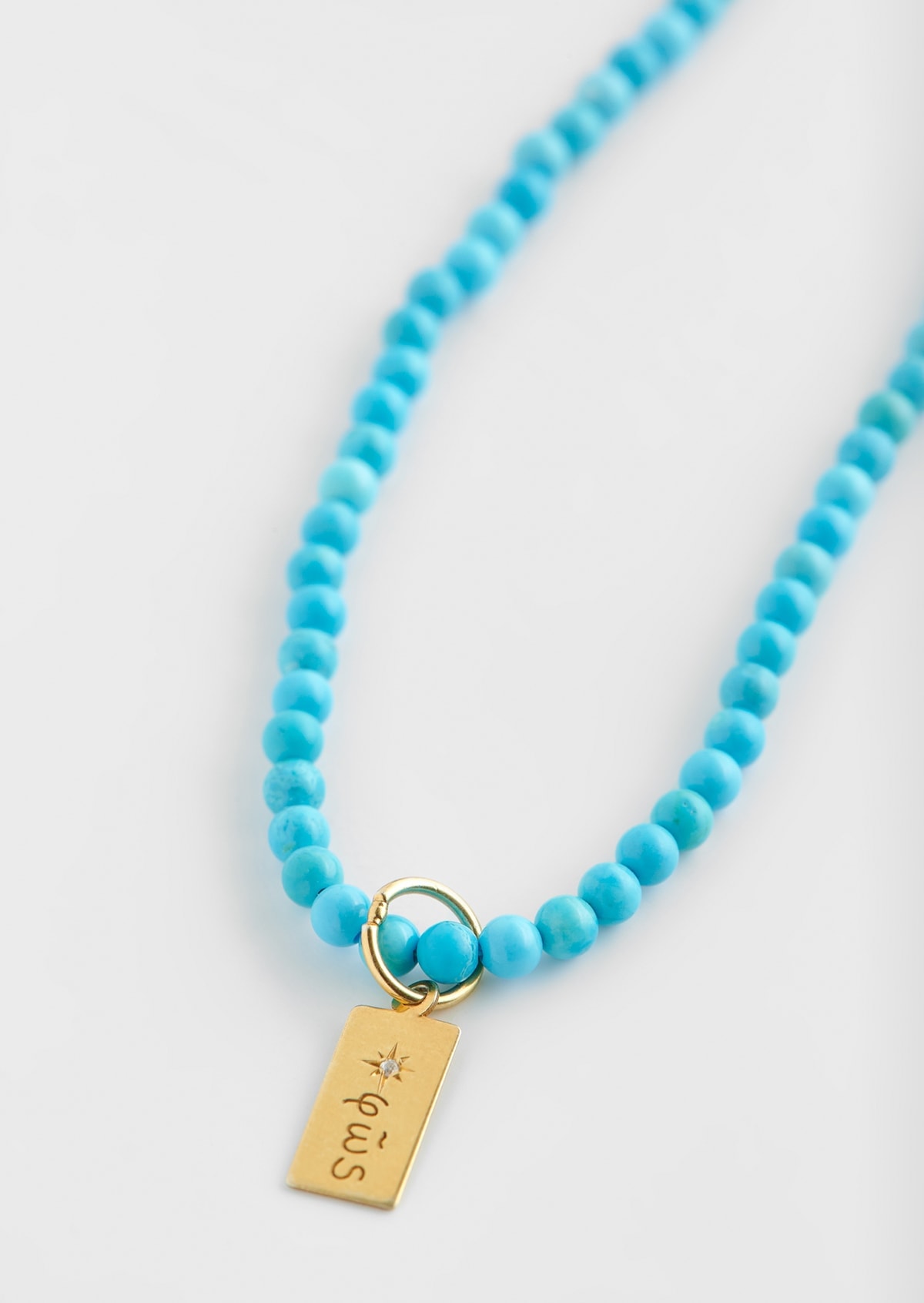 Zenobia Light Charm Turquoise Necklace