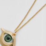 Sophia Golden Eye Thin Chain Necklace