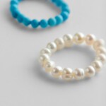 Charis Pearl Turquoise Ring Set of 2