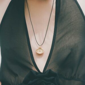 Sirene Black Leather Necklace