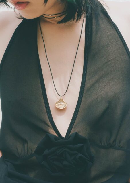 Sirene Black Leather Necklace