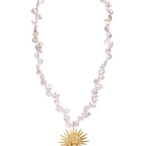 Sun Flower Pearl Necklace