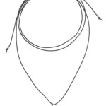 Sepia Small Fine Black Leather Necklace