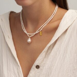 Galini Baroque Pearl Layered Necklace