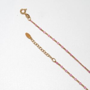 Twiggy Baby Pink Enamel Necklace