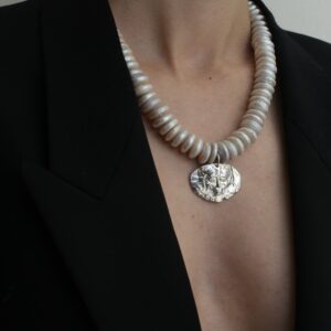 Nikolaos Rondelle Pearl Necklace