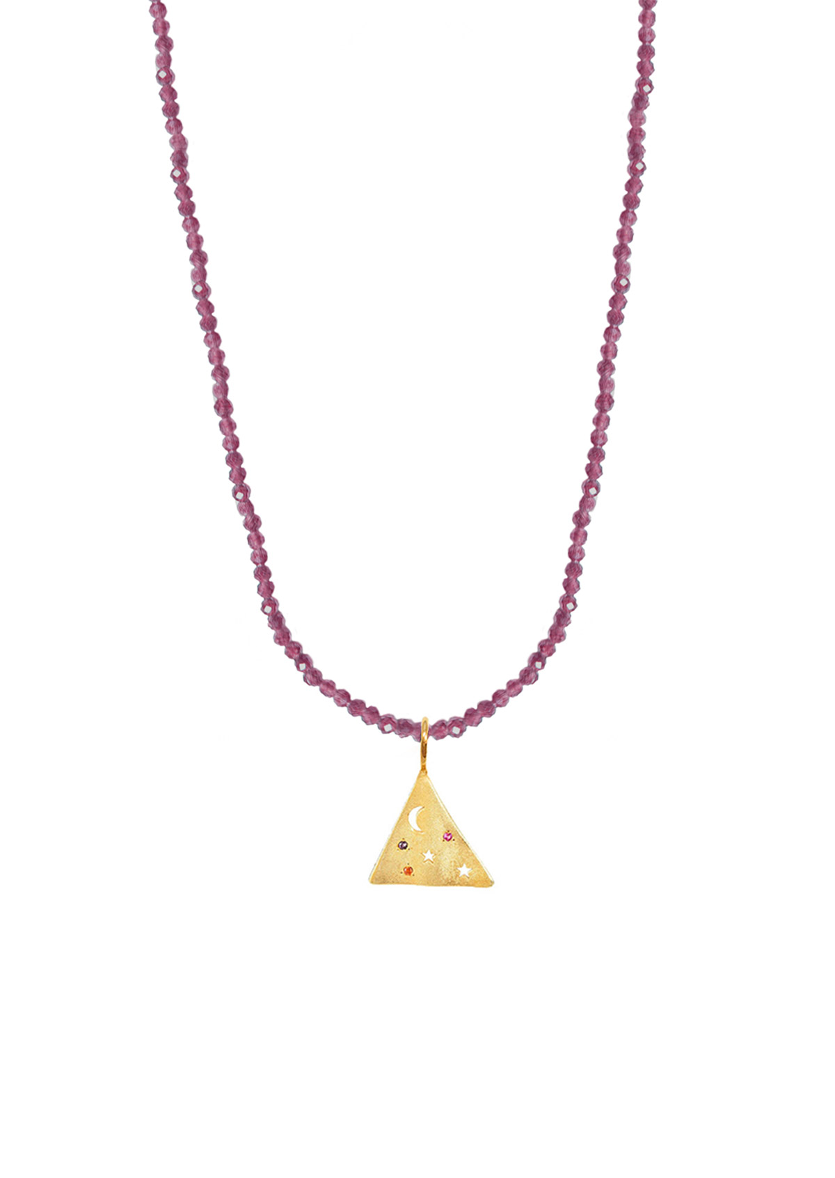 Méliès Small Pyramis Purple Necklace