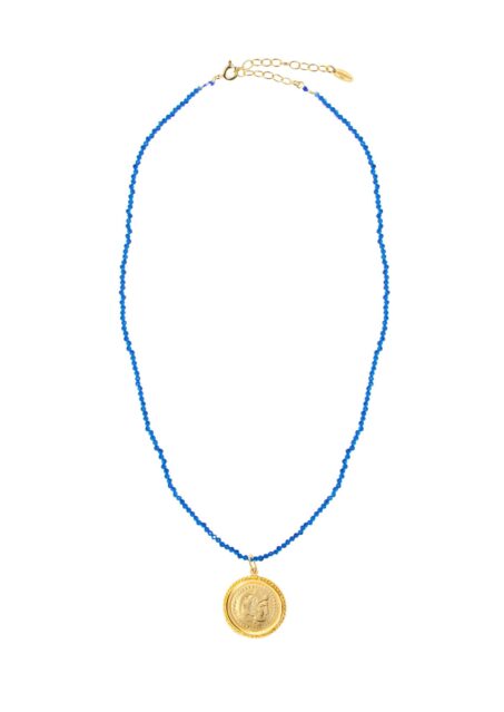Hercules Aegean Blue Crystal Necklace