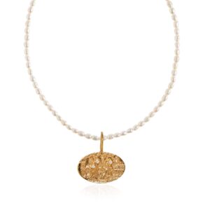 Minoas Oval Pearl Necklace