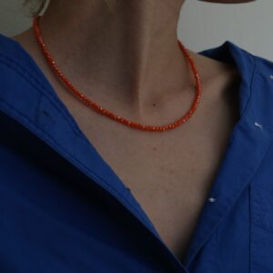 Frizzy Orange Crystal Necklace