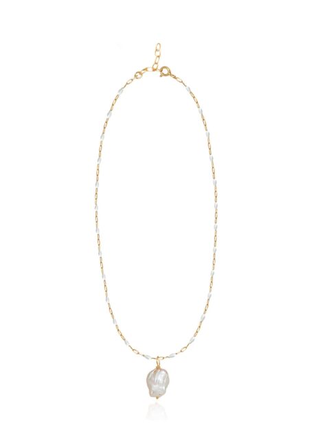 Galini Pearly White Enamel Chain