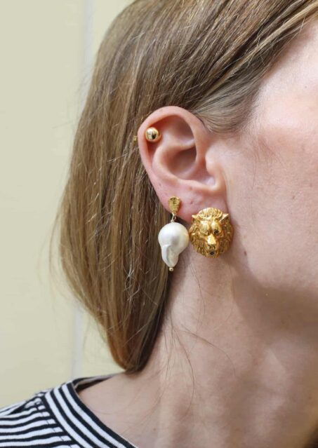 Leon Emerald & Baroque Pearl Earrings
