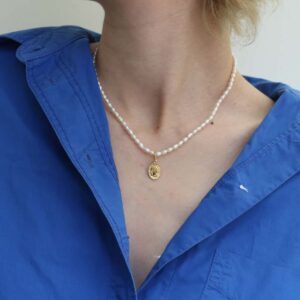 Ygieia Oval Pearl Necklace