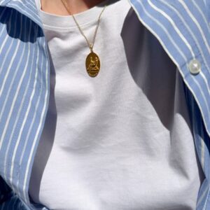 Emperor Oval Tarot Thin Chain
