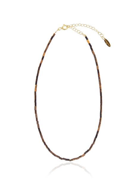Tiger Eye Tube Necklace