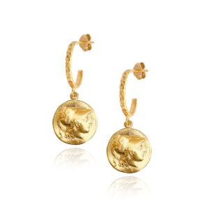 Athena Pyrrhus Hammered Hoops