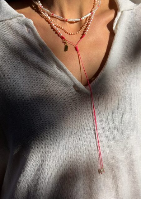 Xeni Pearl Neon Pink Rosario