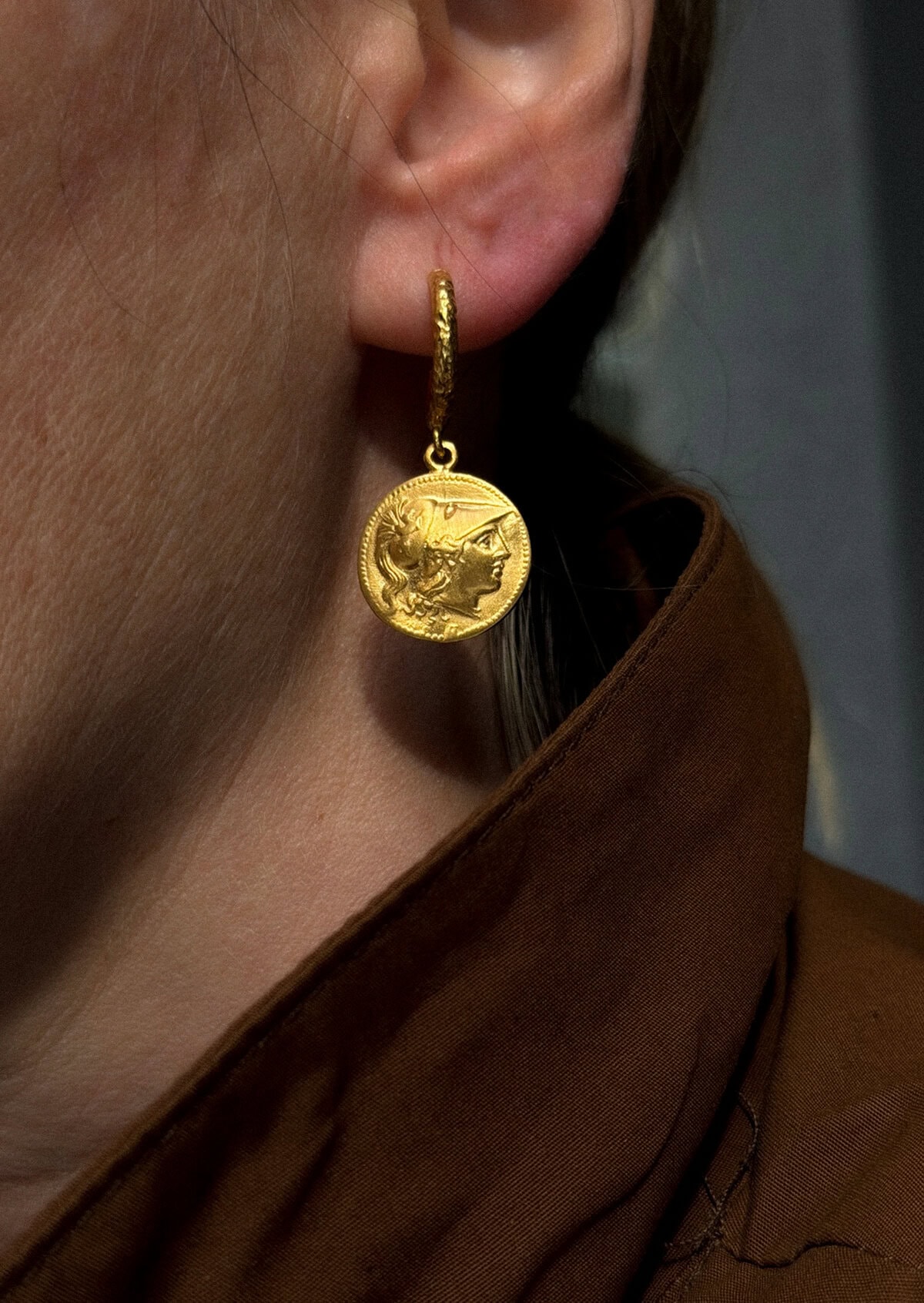 Athena Pyrrhus Hammered Hoops Athena Pyrrhus Hammered Hoops