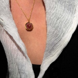 Athéna Cameo Jasper Thin Chain