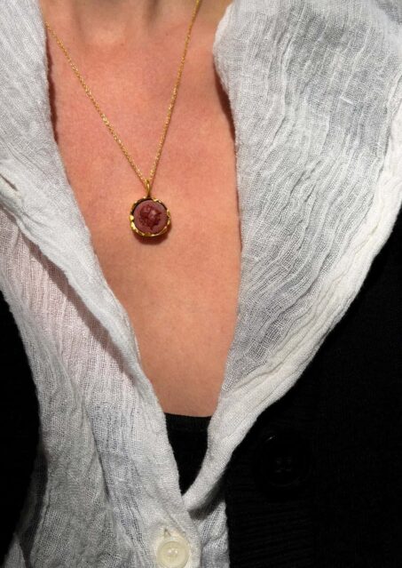 Athéna Cameo Jasper Thin Chain