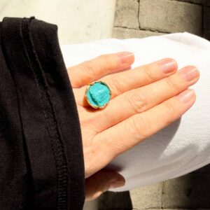 Medusa Cameo Silica Ring