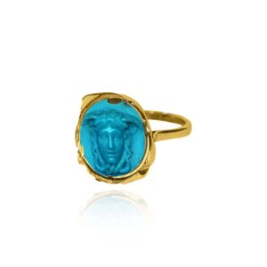 Medusa Cameo Silica Ring