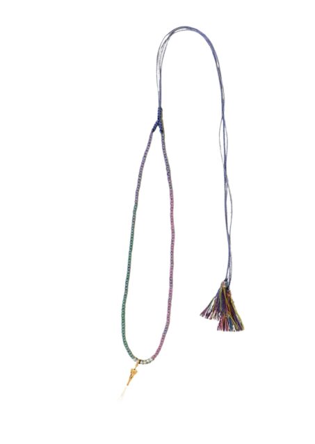 Pastel Crystal Tassel Necklace