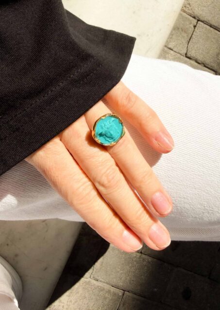 Medusa Cameo Silica Ring