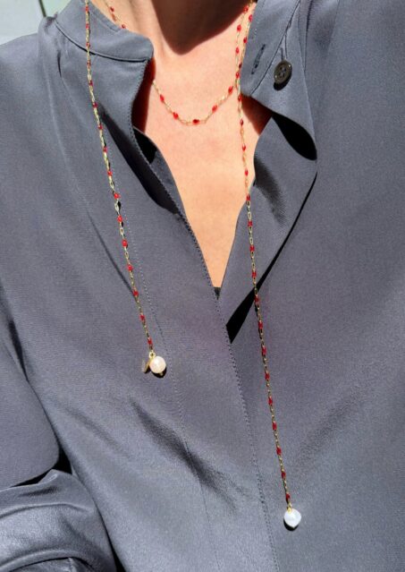 Enamel Red Rosario Enamel Red Rosario