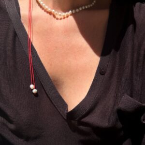 Xeni Pearl Scarlet Red Rosario