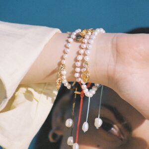 Xeni Pearl Bracelet Aqua