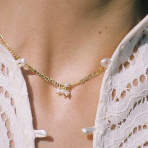 Stylelove Pearl Ring Necklace