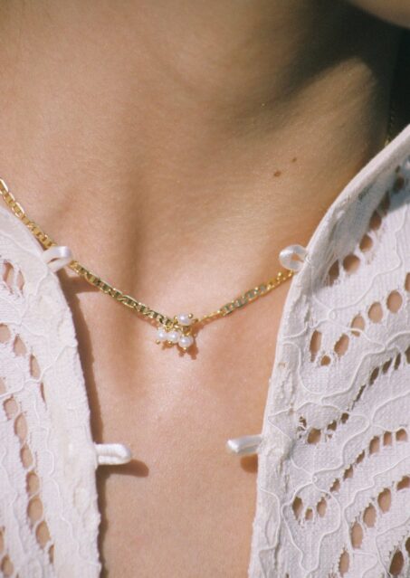 Stylelove Pearl Ring Necklace